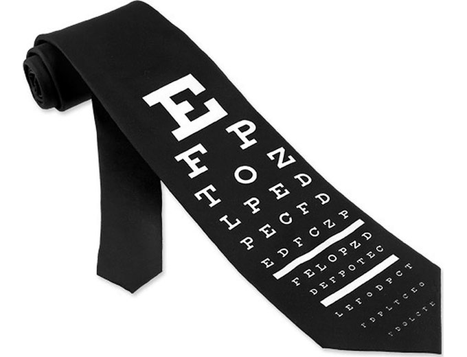 Eye Chart Extra Long Tie