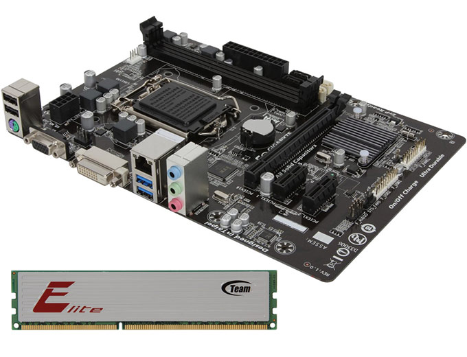 Gigabyte Intel H81 Motherboard + 4GB DDR3