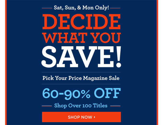 DiscountMags Labor Day Sale Event - Up to 90% Off