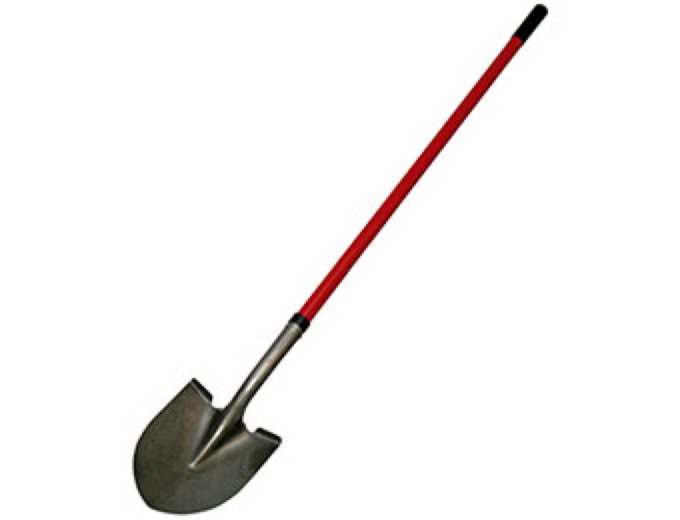 Long Fiberglass Handle Round Point Shovel