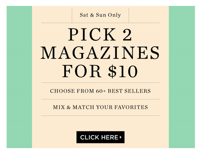 DiscontMags 2 for $10 Magazine Deal