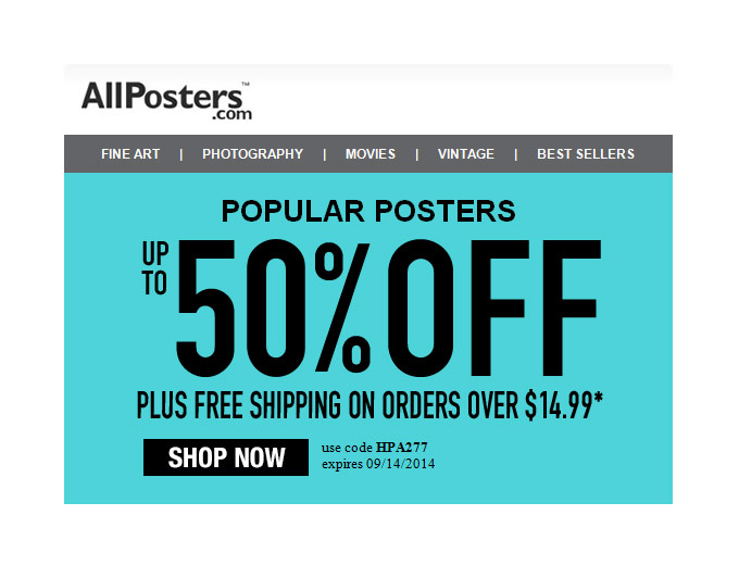 Allposters.com Sale - Up to 50% off
