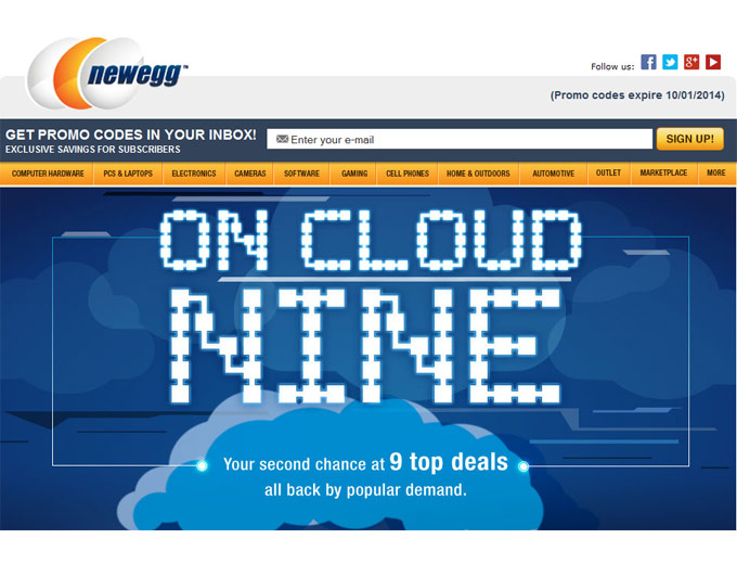 Newegg Cloud Nine Deals - Top Sale Items