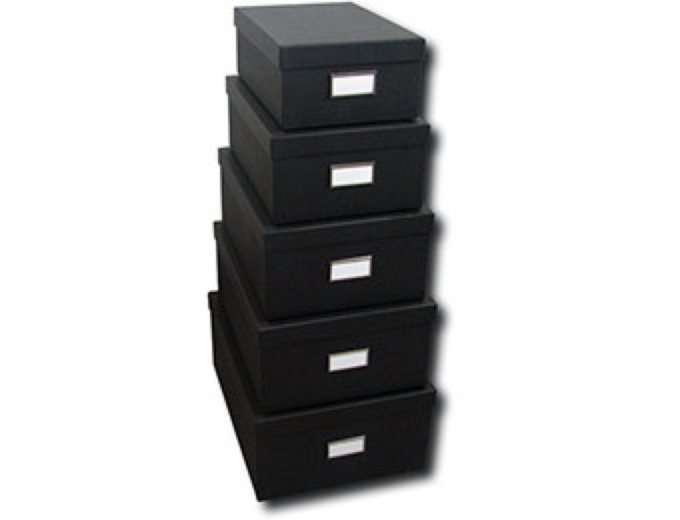 5-Pack Goodies Stacking Storage Boxes