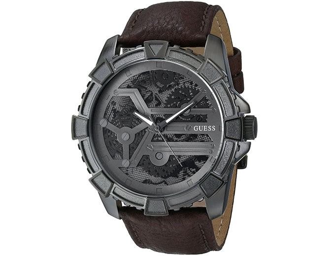 Guess U0274G1 Dynamic Brown Leather Watch
