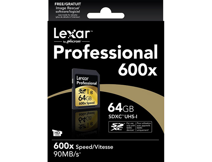 Lexar 64GB SDXC 600x Memory Card