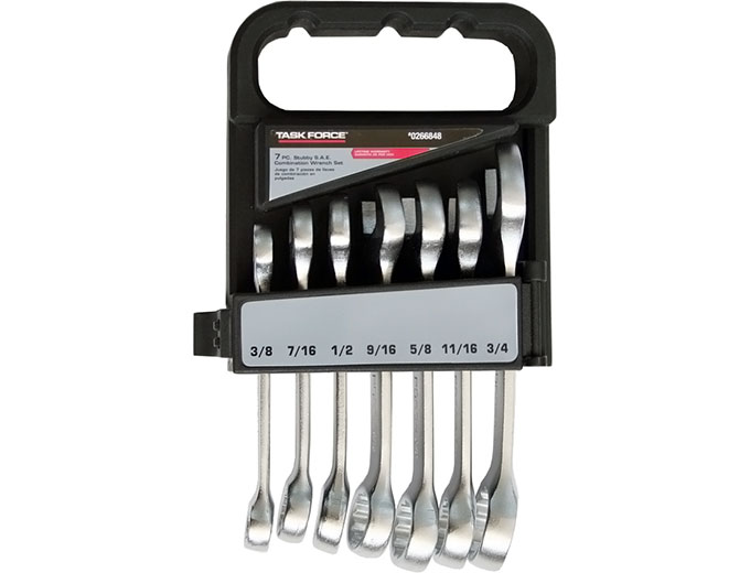 Task Force 7-Pc Standard SAE Wrench Set