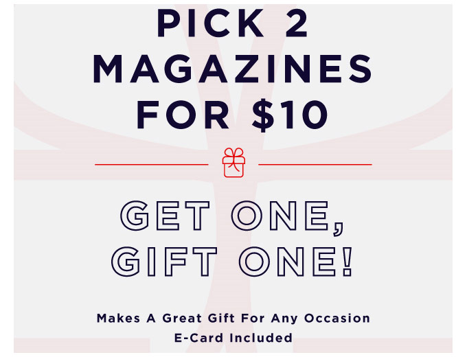 DiscountMags 2 for $10 Magazine Sale