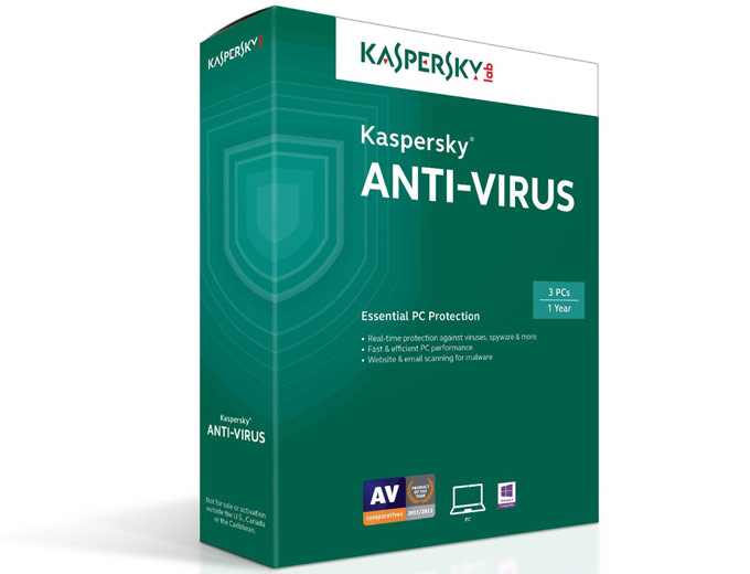 Kaspersky Anti-Virus 2015 (3 PCs)