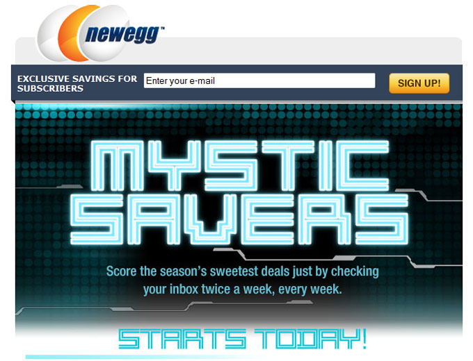 Newegg Mystic Savers - 15 Great Deals