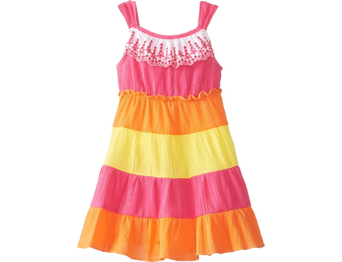 Youngland Tiered Colorblock Dress