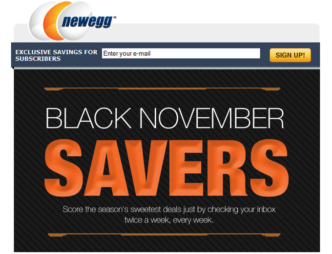 Newegg Black November Savers Deals