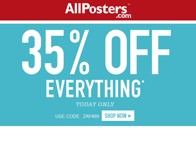 Extra 35% off Everything at Allposters.com