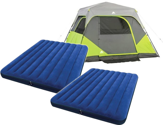 Ozark Trail Instant Cabin Tent + 2 Airbeds