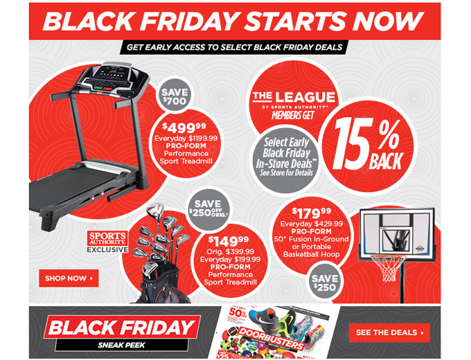 Sports Authority Black Friday Starts Now Deals