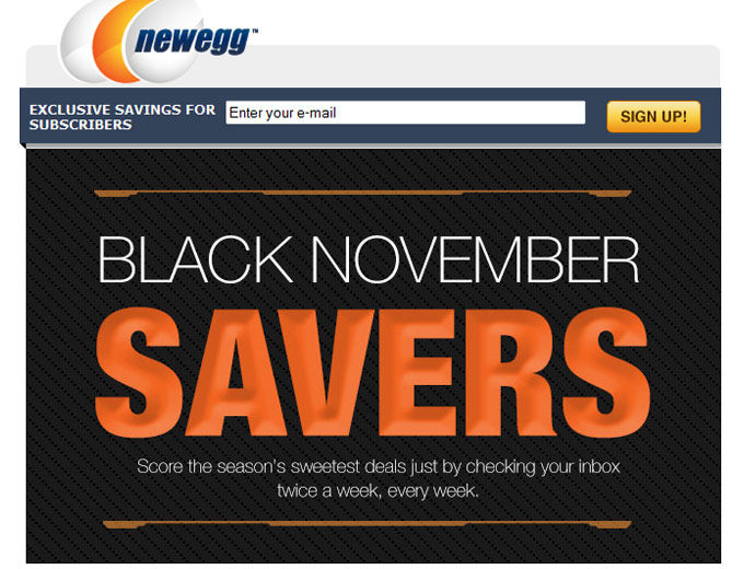 Newegg Black November Savers - 14 Hot Deals