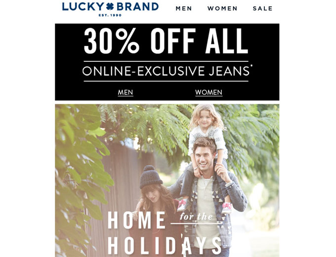 Online Exclusive Jeans at Luck Brand