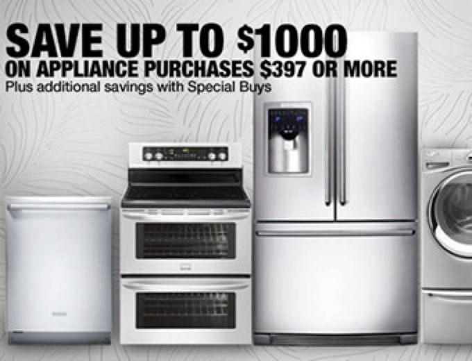 Up to $1000 off Appliances