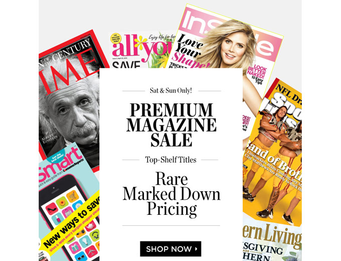 Deal: DiscountMags Premium Magazine Sale