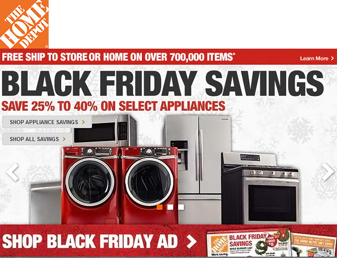 Home Depot Black Friday Appliance Deals