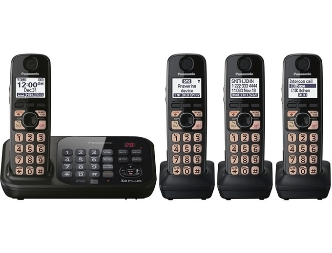 Panasonic KX-TG4744B DECT 6.0 Cordless Phone