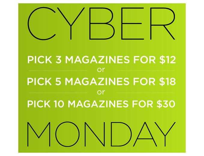 DiscountMags Cyber Monday Magazine Sale