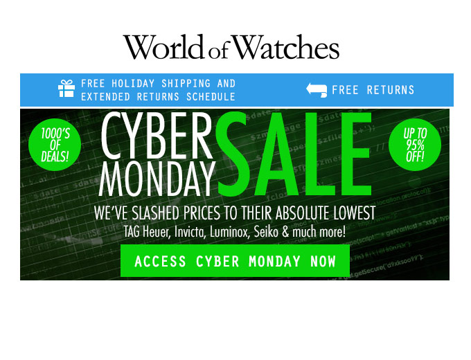 World of Watches Cyber Monday Deals
