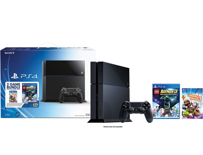 PS4 500GB Console Bundle with 2 Games