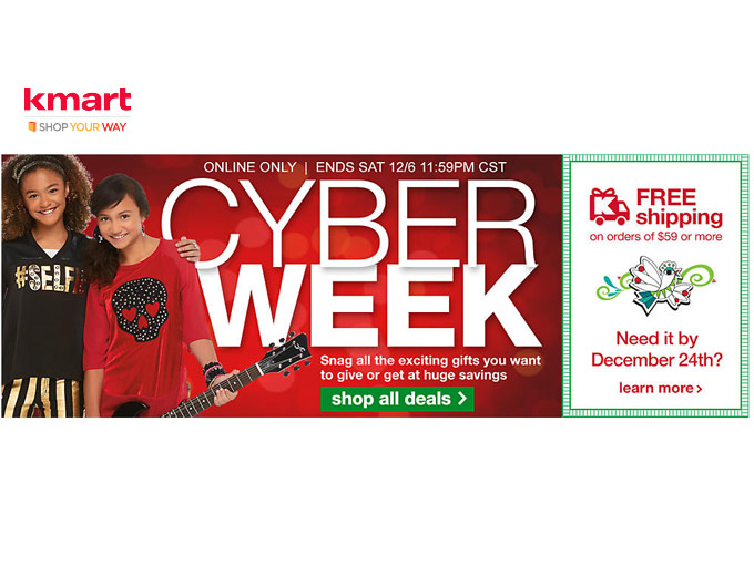 Kmart Cyber Week Deals - Up to 86% off