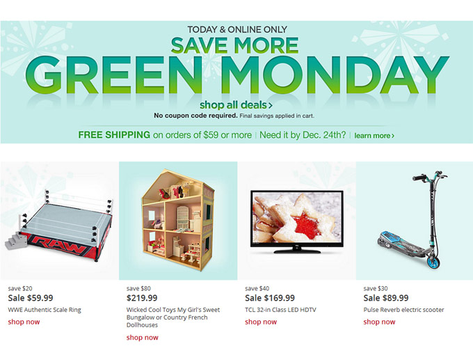 Kmart Green Monday Deals