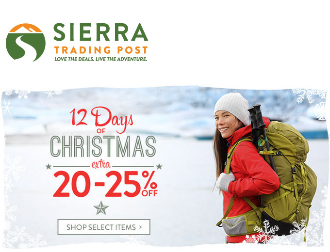 Extra 20-25% off at Sierra Trading Post