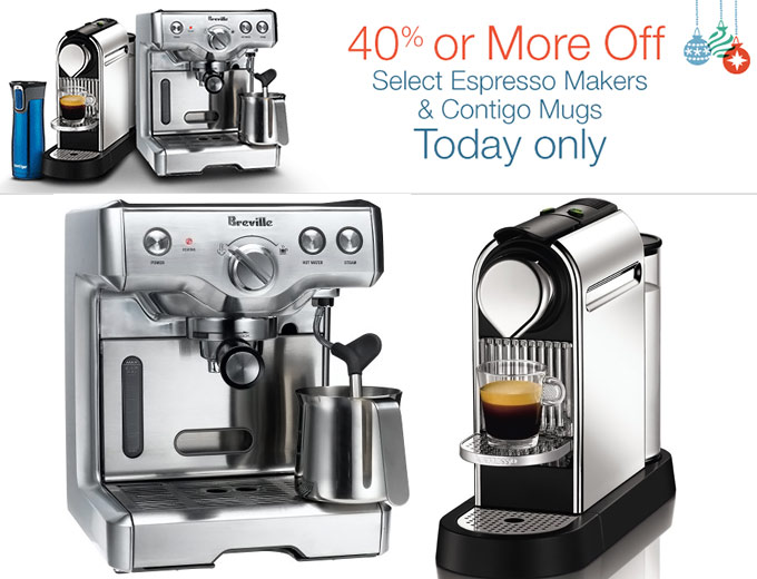 40+% off Select Espresso Makers and Contigo Mugs