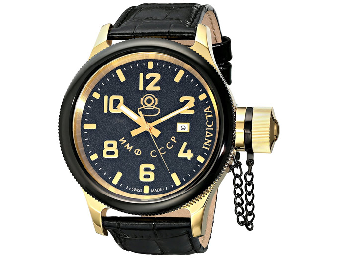Invicta 12425 Russian Diver Leather Watch