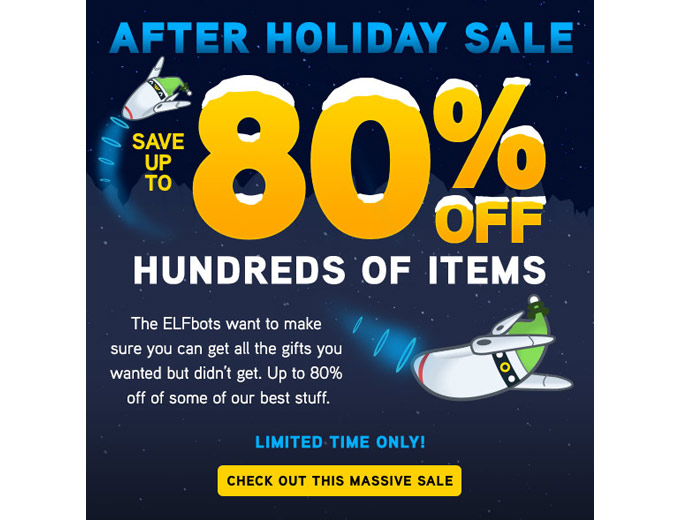 ThinkGeek after Holiday Sale - Up to 80% off