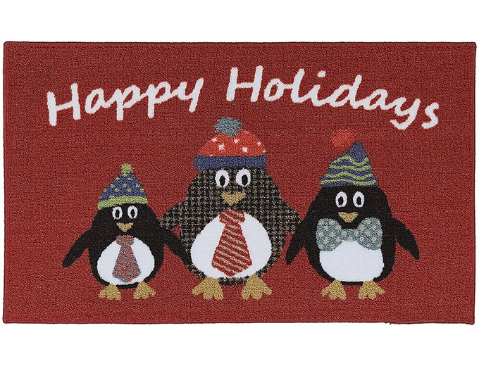 Penguin Print Holiday Rug