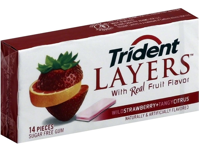 Trident Layers Strawberry and Citrus Gum
