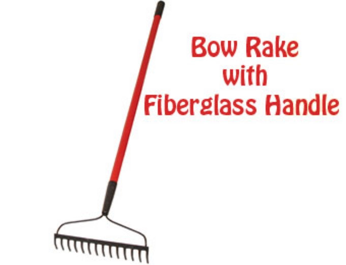Bow Rake with Fiberglass Handle