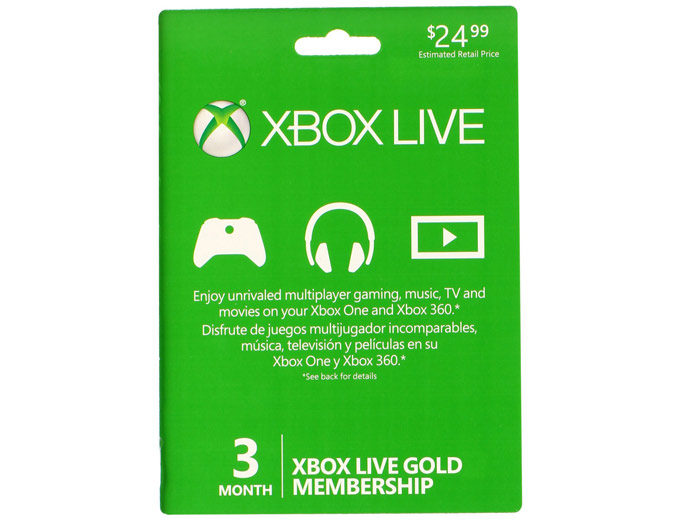 Microsoft Xbox Live 3 Month Gold Membership