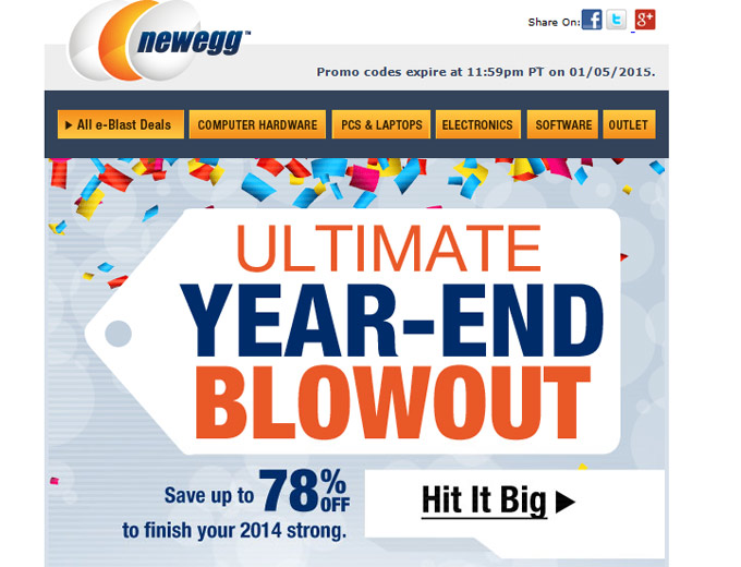 Newegg Ultimate Year-End Blowout Sale