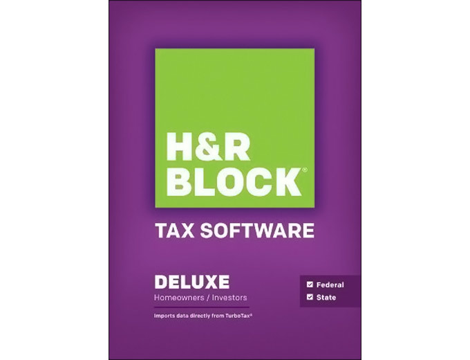 H&R Block Tax Software Deluxe + State 2014