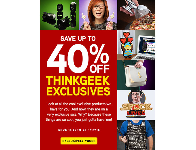ThinkGeek Sale - 40% off Exclusives