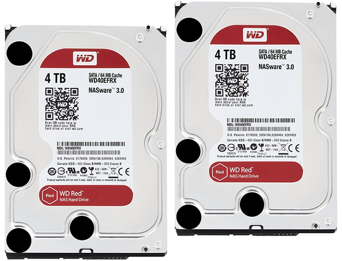 WD Red WD40EFRX 4TB NAS Hard Drives