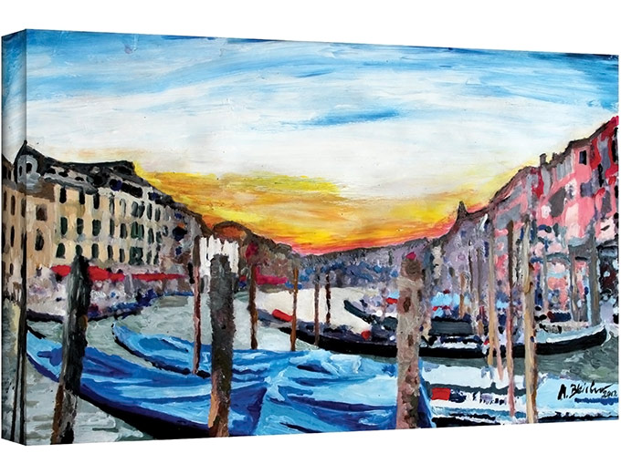 Gondolas on Canale Grande Gallery Canvas