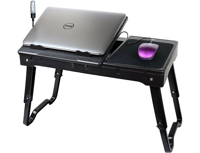 Laptop Table Stand w/ Cooling Fan & LED Light