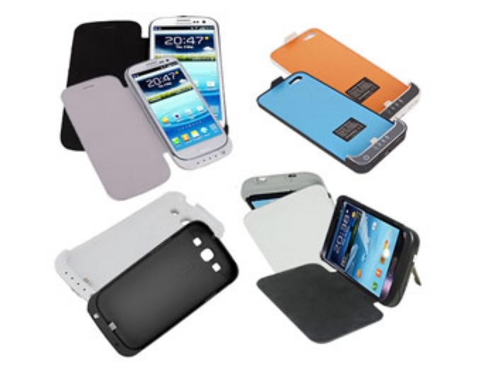 Battery Cases for iPhone 5, Galaxy S3 or Note 2