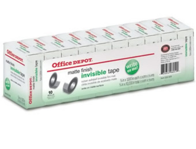 Office Depot Invisible Tape 10-Pack
