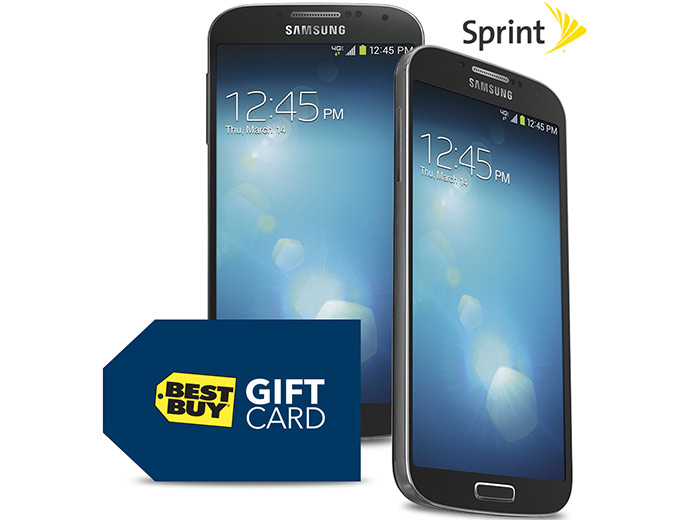 + $50 Gift Card w/ Samsung Galaxy S4