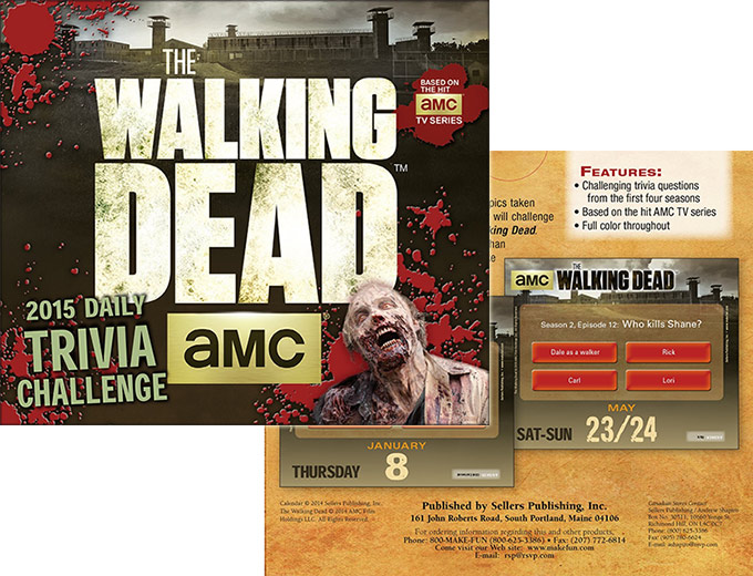 Walking Dead Trivia Challenge 2015 Calendar