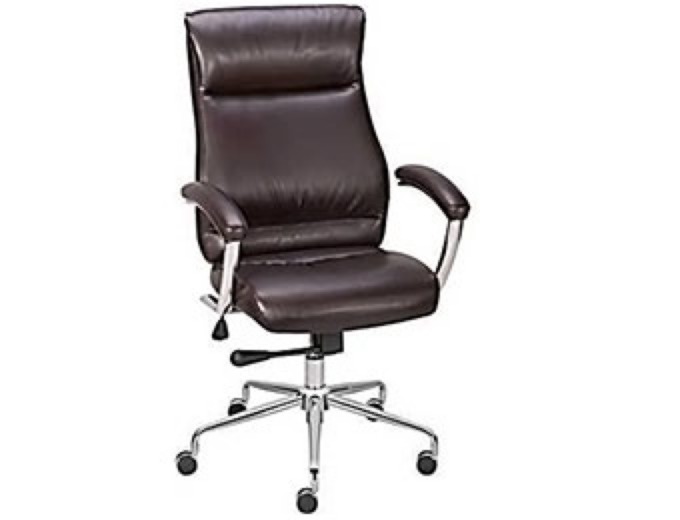 Strobelle Leather Mid-Back Chair
