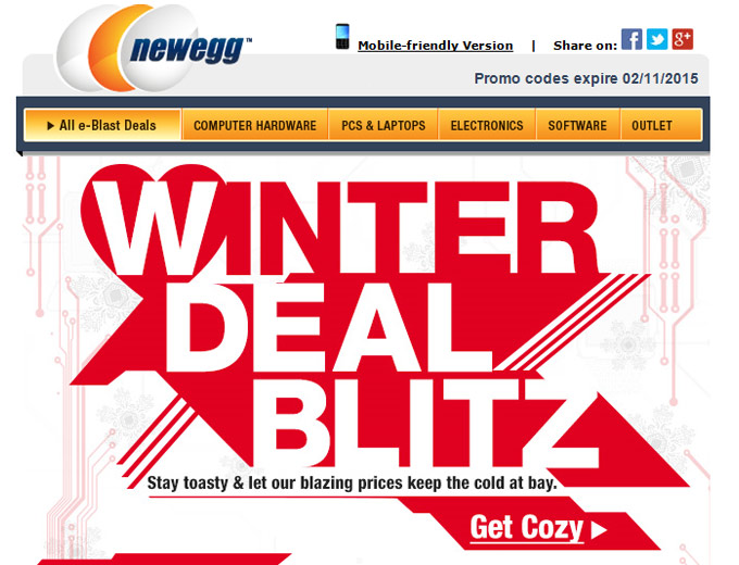 Newegg Winter Deal Blitz Sale